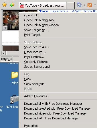 Free Download Manager ja IE 7