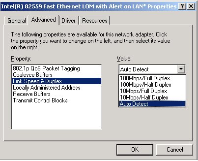 LAN kaardi kiirus vms