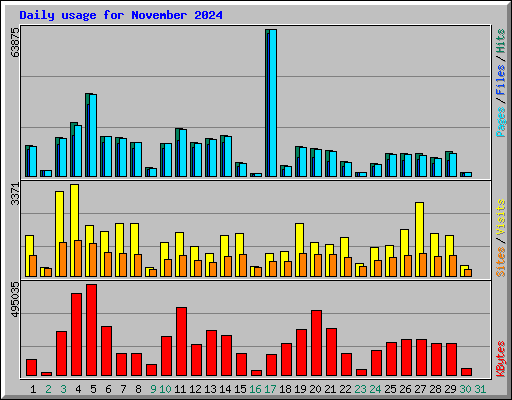 Daily usage for November 2024