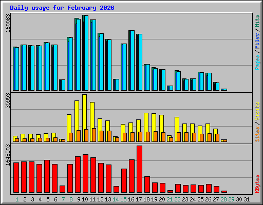 Daily usage for February 2026