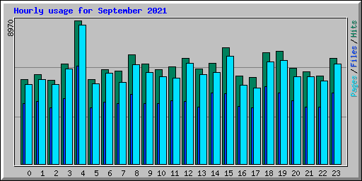 Hourly usage for September 2021