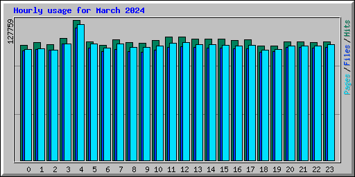 Hourly usage for March 2024