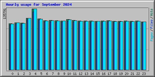 Hourly usage for September 2024