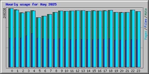 Hourly usage for May 2025