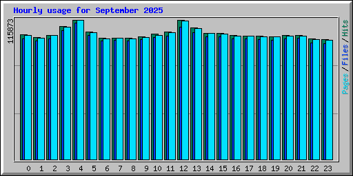 Hourly usage for September 2025